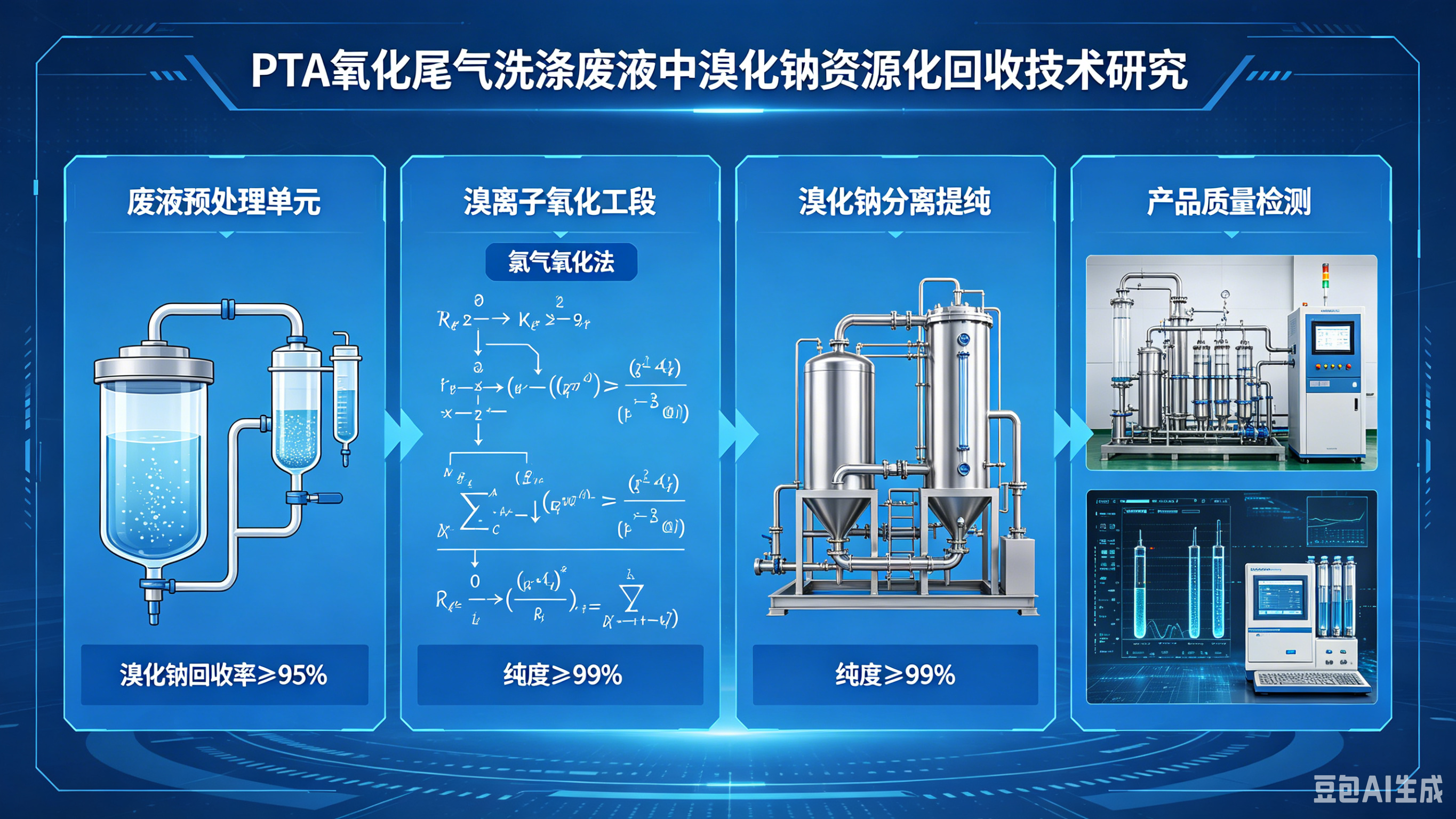 PTA氧化尾氣洗滌廢液中溴化鈉資源化回收技術研究